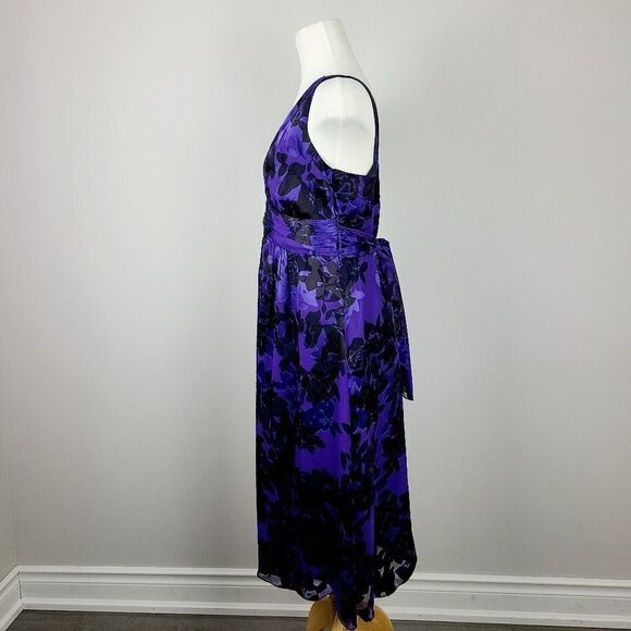 RIPE maternity silk blend empire waist midi dress Medium - Picture 7 of 16